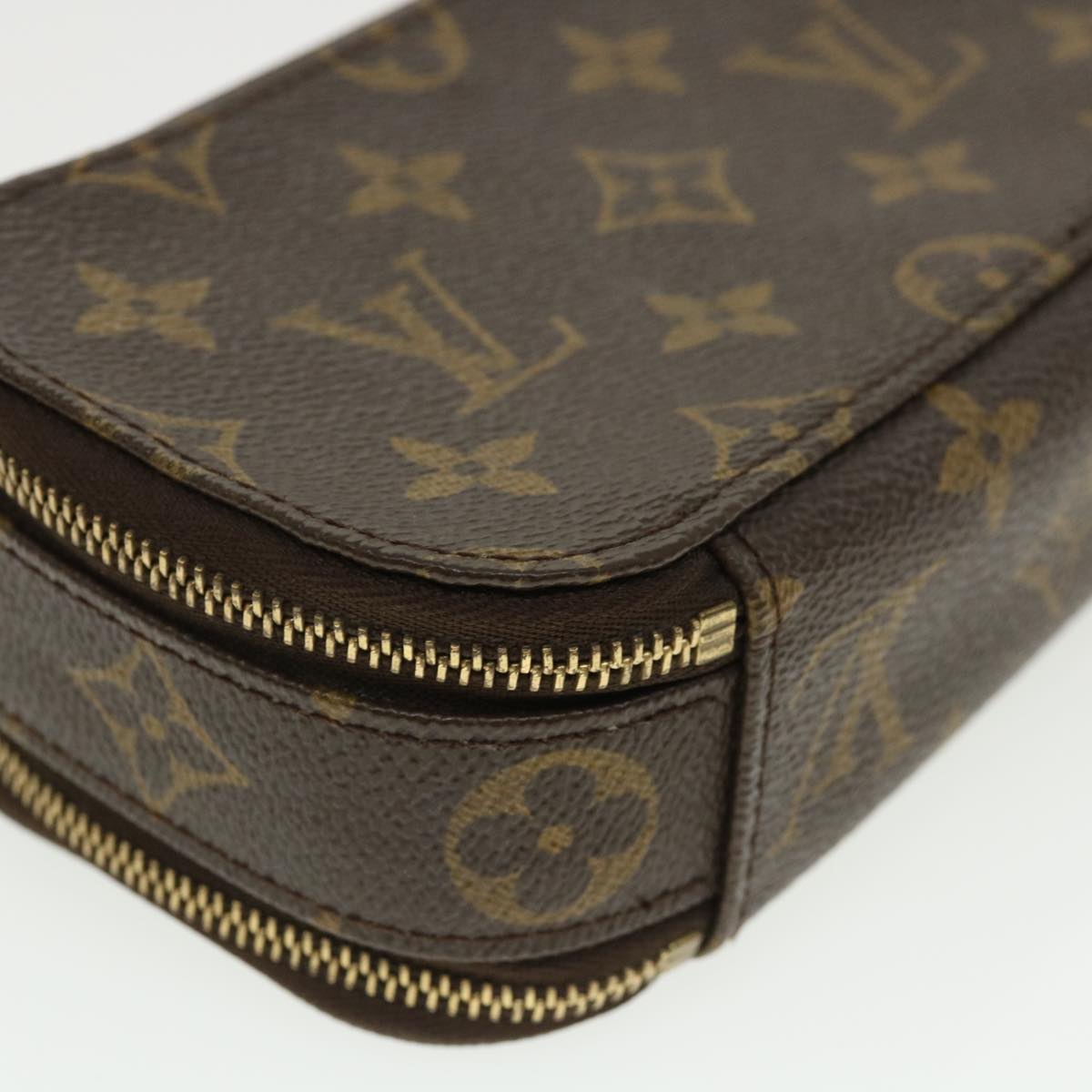 LOUIS VUITTON Monogram Trousse Brush PM Cosmetic Pouch M47510 LV Auth 34898