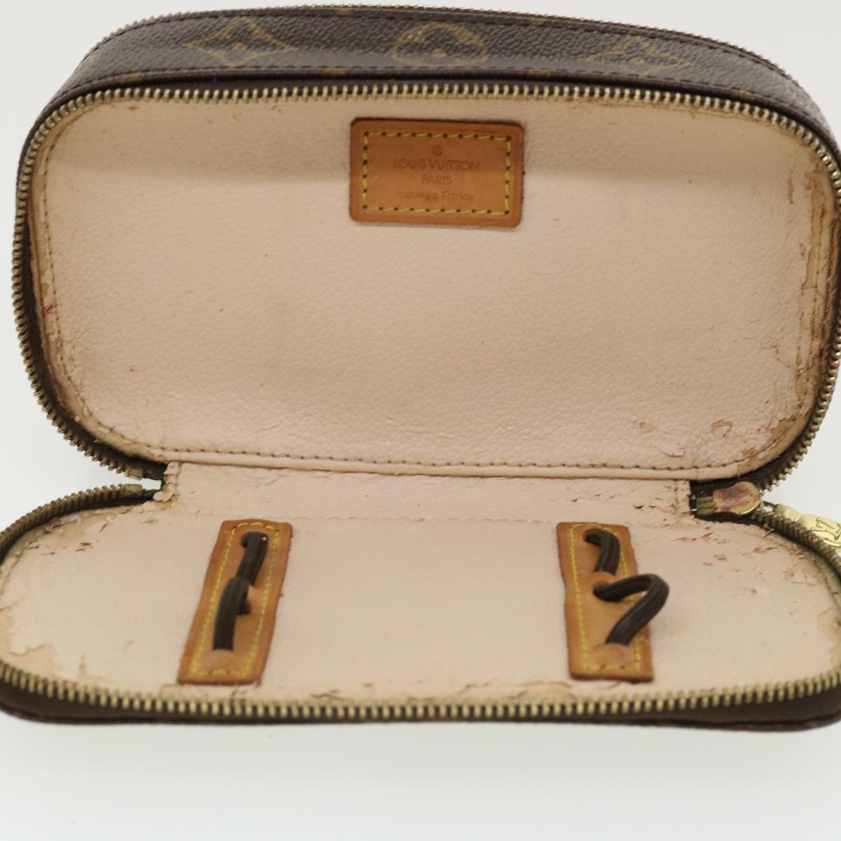 LOUIS VUITTON Monogram Trousse Brush PM Cosmetic Pouch M47510 LV Auth 34898