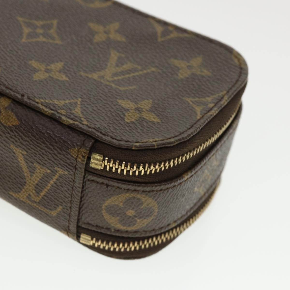 LOUIS VUITTON Monogram Trousse Brush PM Cosmetic Pouch M47510 LV Auth 34898