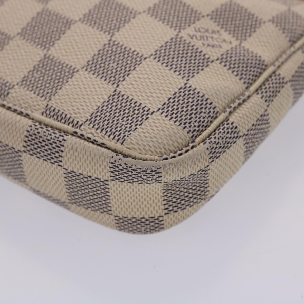 LOUIS VUITTON Damier Azur Pochette Accessoires Pouch N51986 LV Auth ki3123