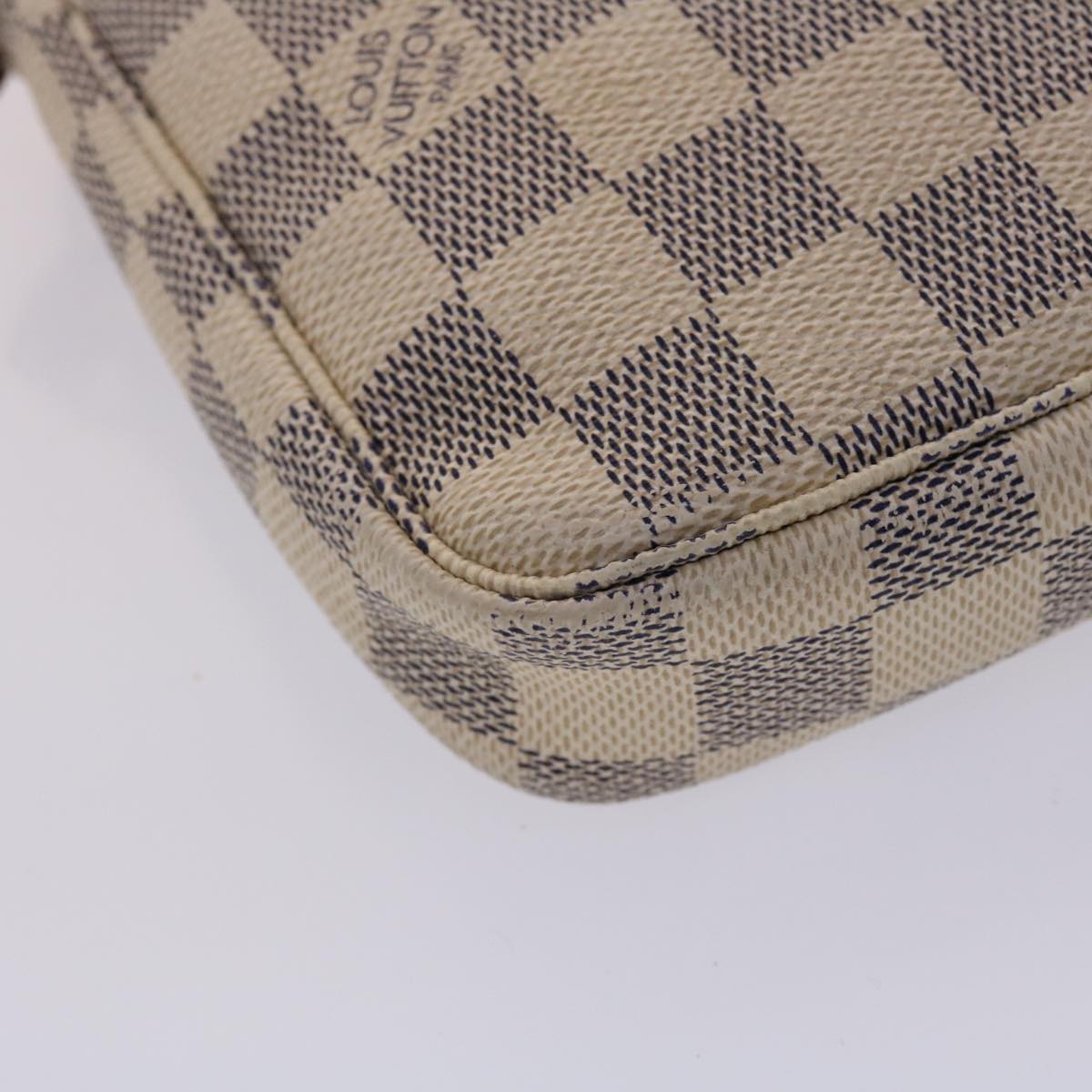 LOUIS VUITTON Damier Azur Pochette Accessoires Pouch N51986 LV Auth ki3123