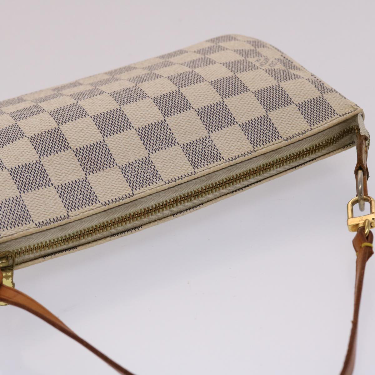 LOUIS VUITTON Damier Azur Pochette Accessoires Pouch N51986 LV Auth ki3123