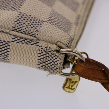 LOUIS VUITTON Damier Azur Pochette Accessoires Pouch N51986 LV Auth ki3123