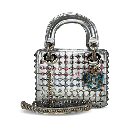 Mini Silver Lady Dior bag