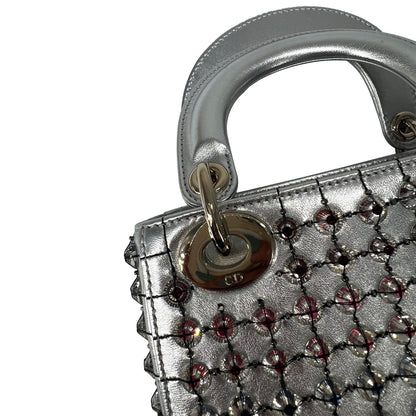 Mini Silver Lady Dior bag