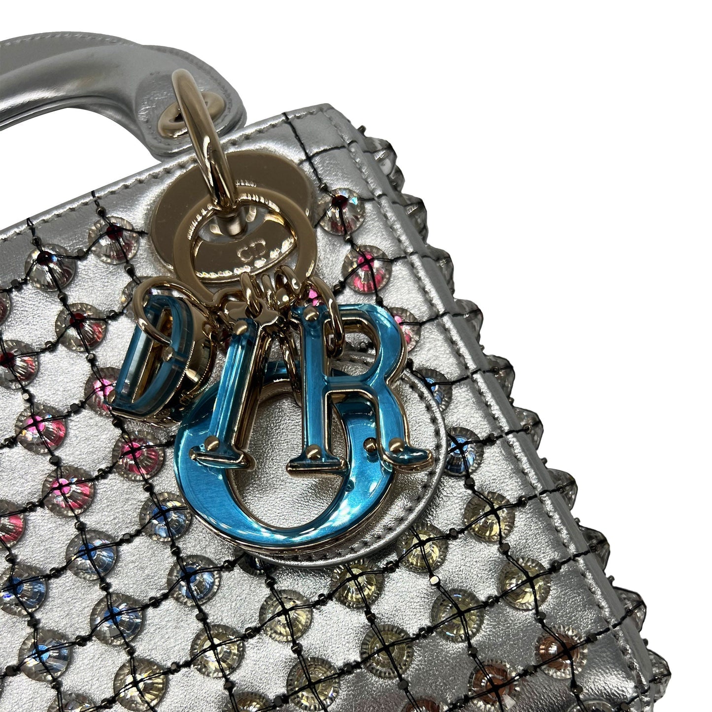 Mini Silver Lady Dior bag