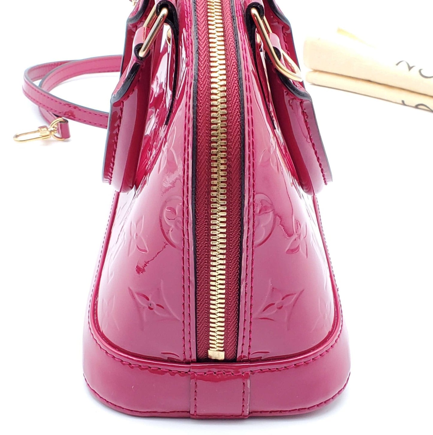 Louis Vuitton Alma BB Vernis Fuchsia Crossbody Bag