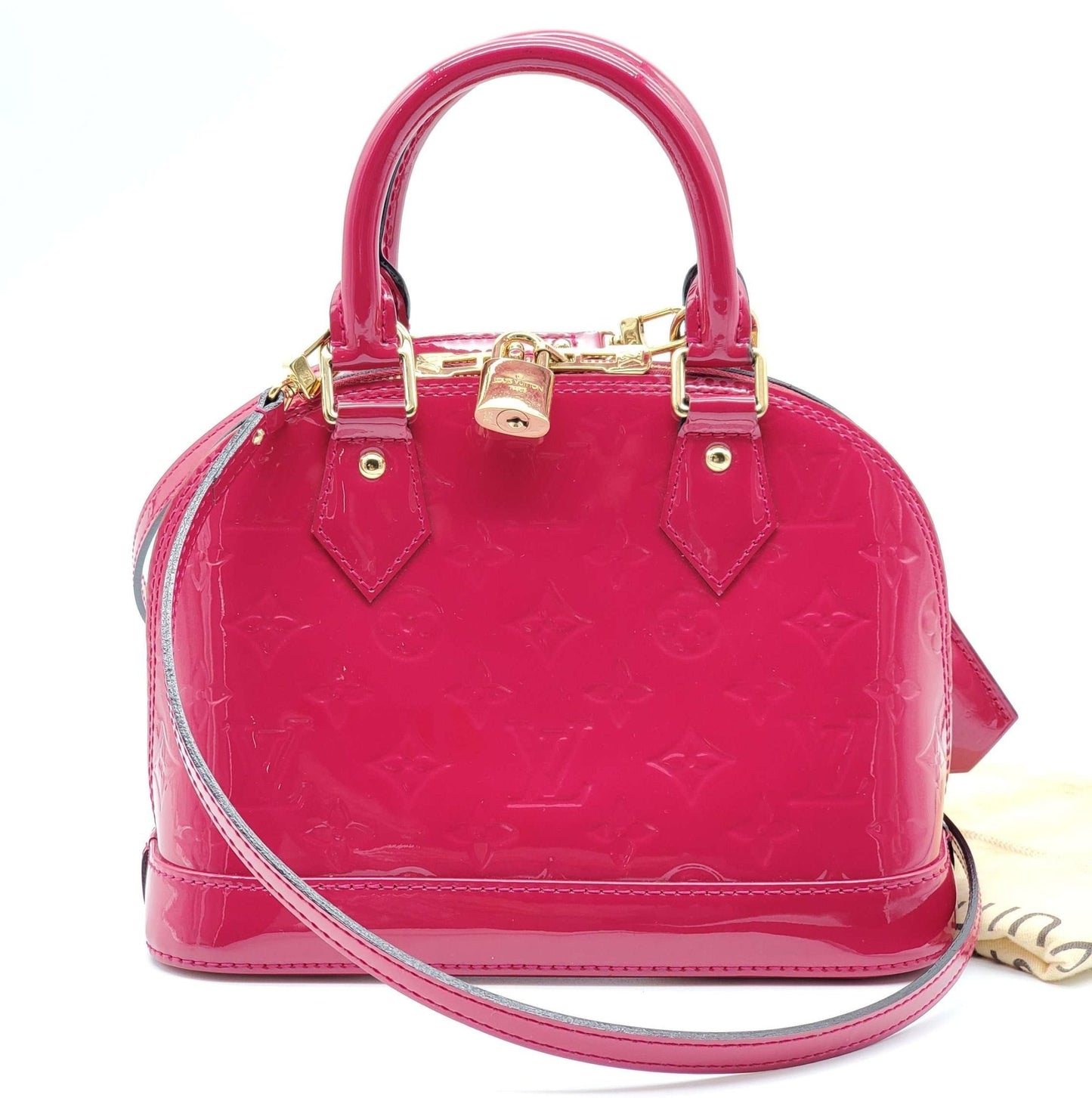 Louis Vuitton Alma BB Vernis Fuchsia Crossbody Bag