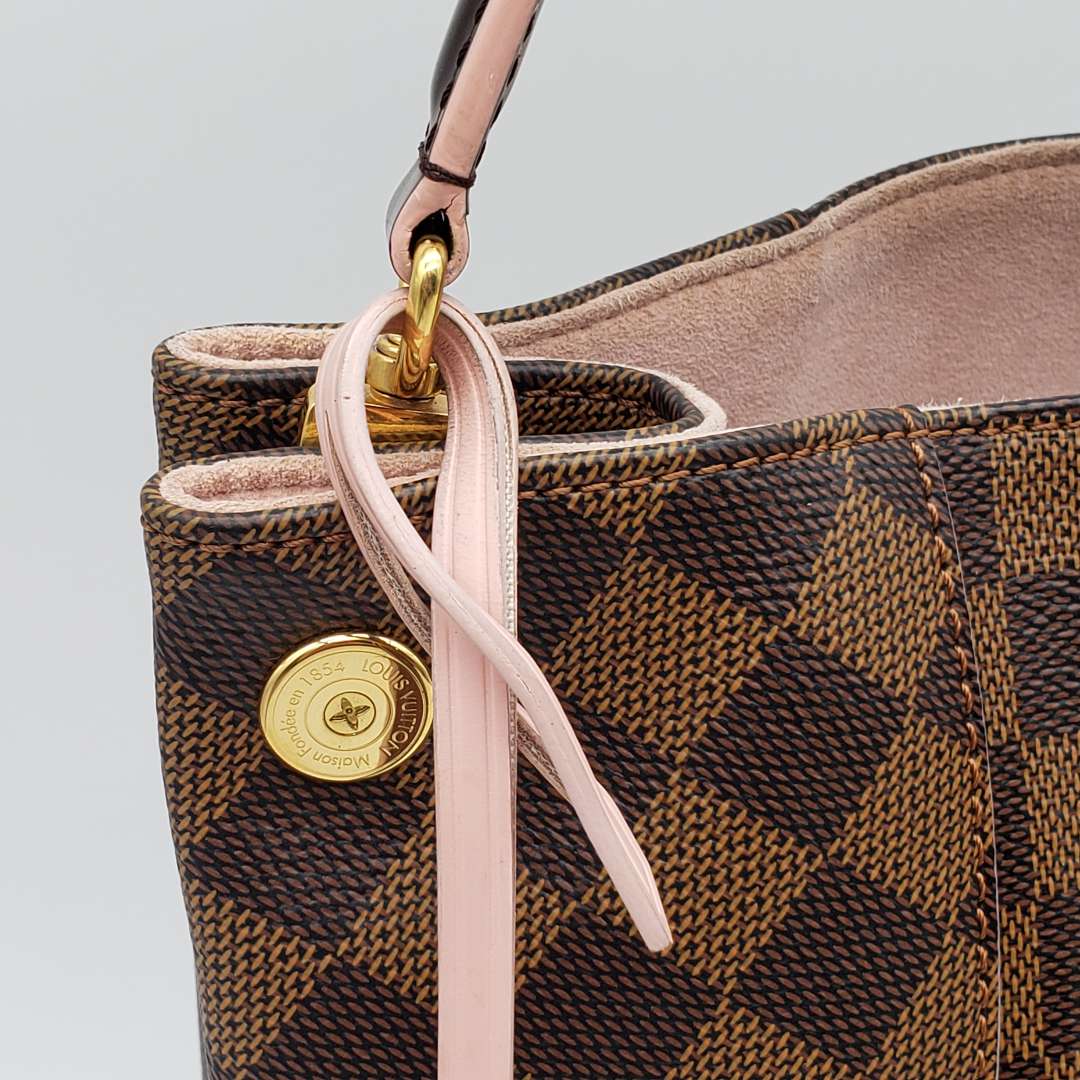 Louis Vuitton Caissa Hobo Rose Ballerine Damier Shoulder Bag