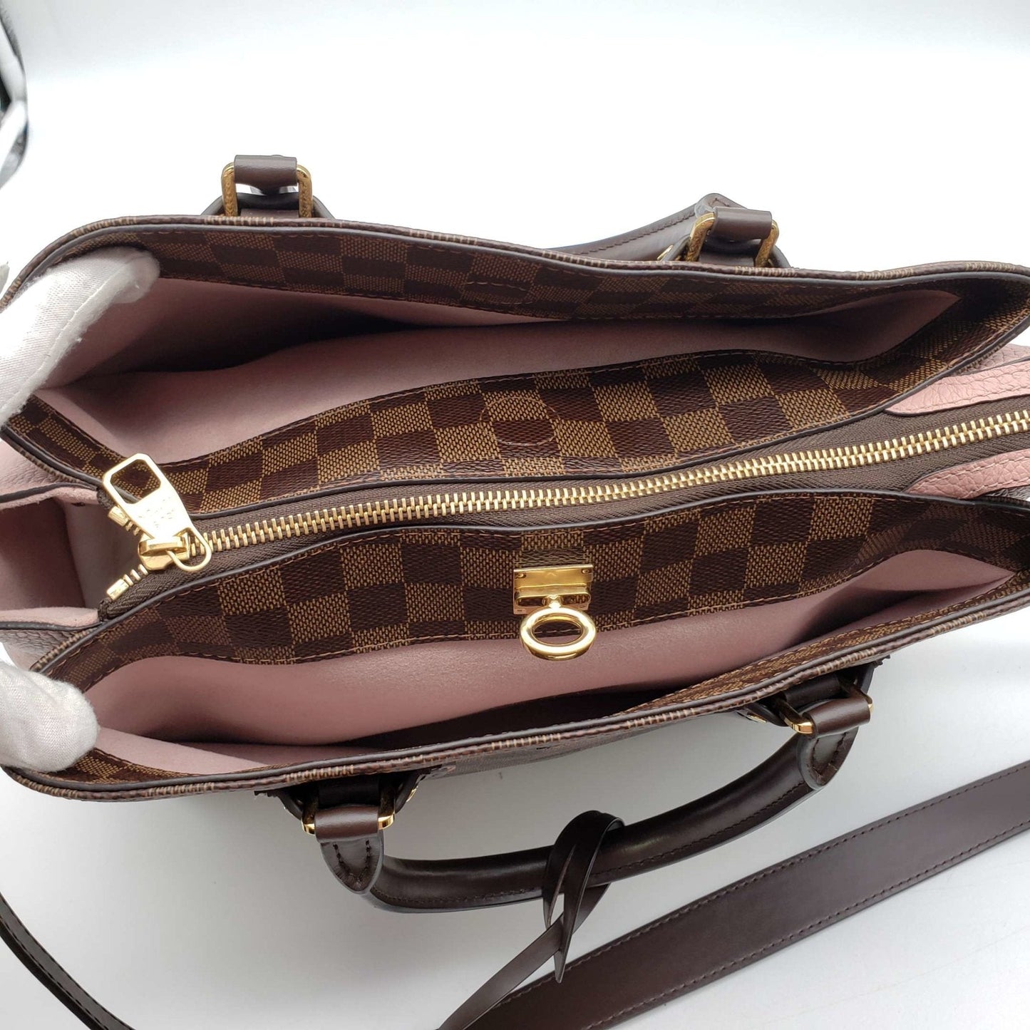 Louis Vuitton Cuir Taurillon Damier Ebene Normandy Magnolia