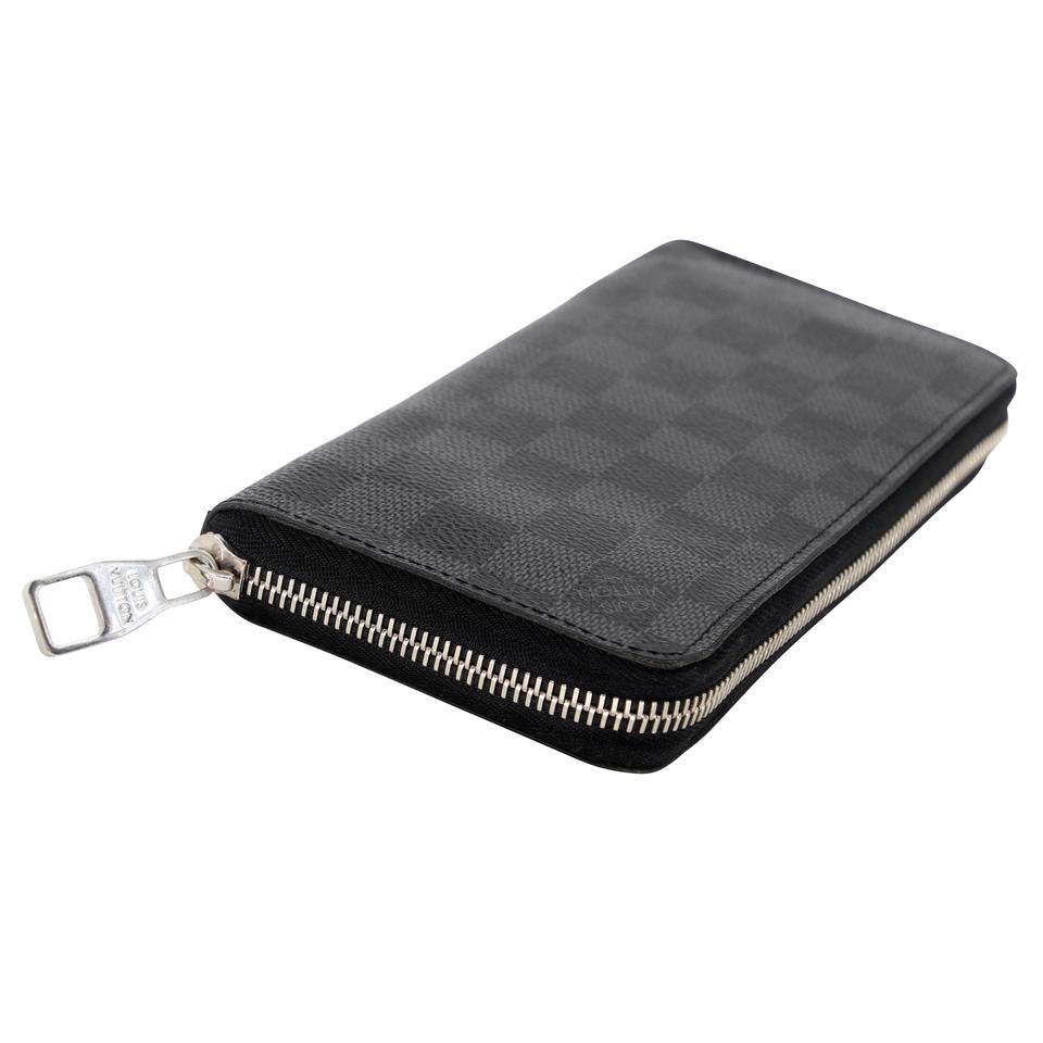 Louis Vuitton Zip Around Damier GM Graphite Coated Canvas Wallet LV-0729N-0002