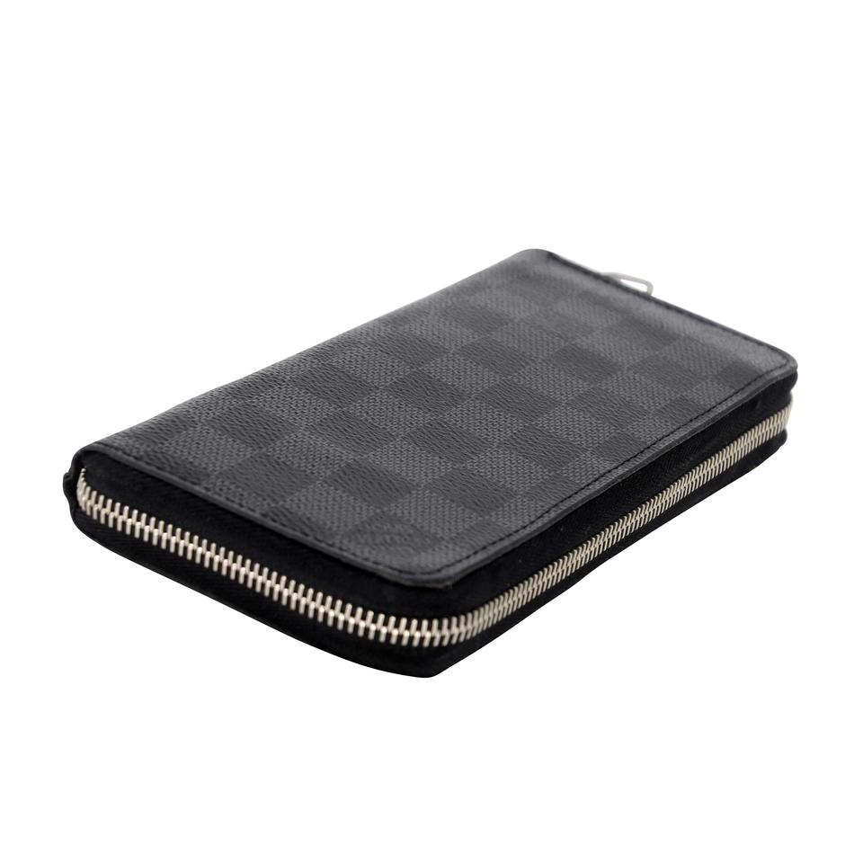 Louis Vuitton Zip Around Damier GM Graphite Coated Canvas Wallet LV-0729N-0002