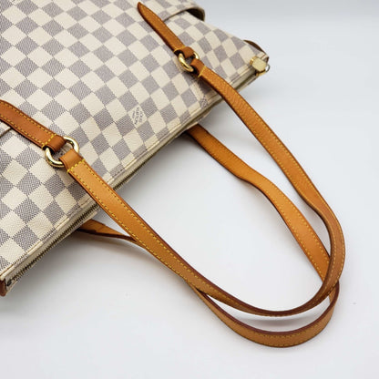 Louis Vuitton Totally MM Damier Azur Shoulder Bag