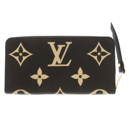 LOUIS VUITTON Zippy wallet Noir/Beige M80481 Bicolor Monogram Empreinte Leather