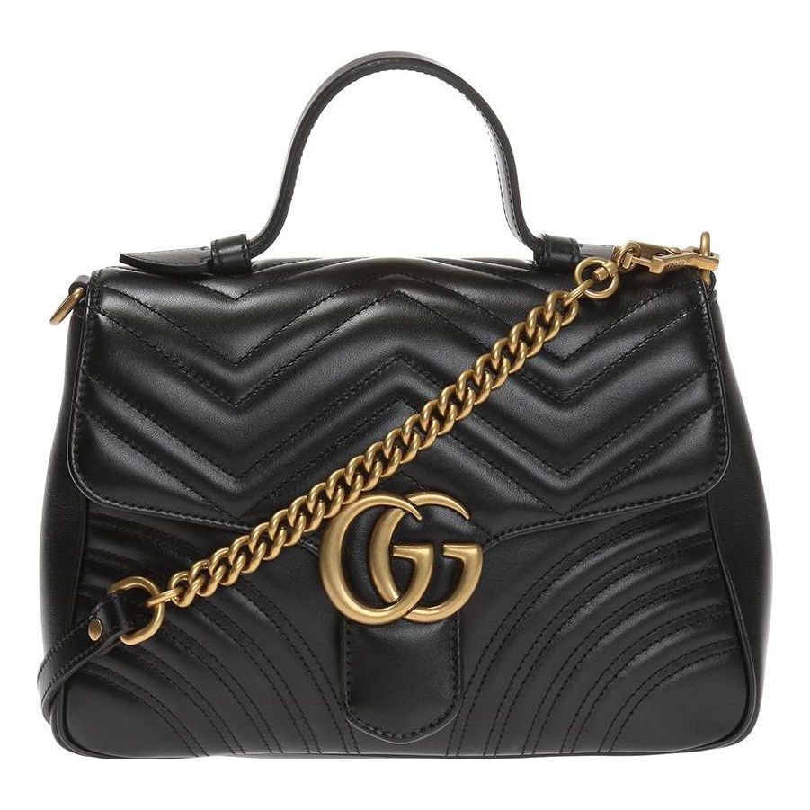(WMNS) GUCCI GG Marmont Series Bag Small-Size Black 498110-DTDIT-1000
