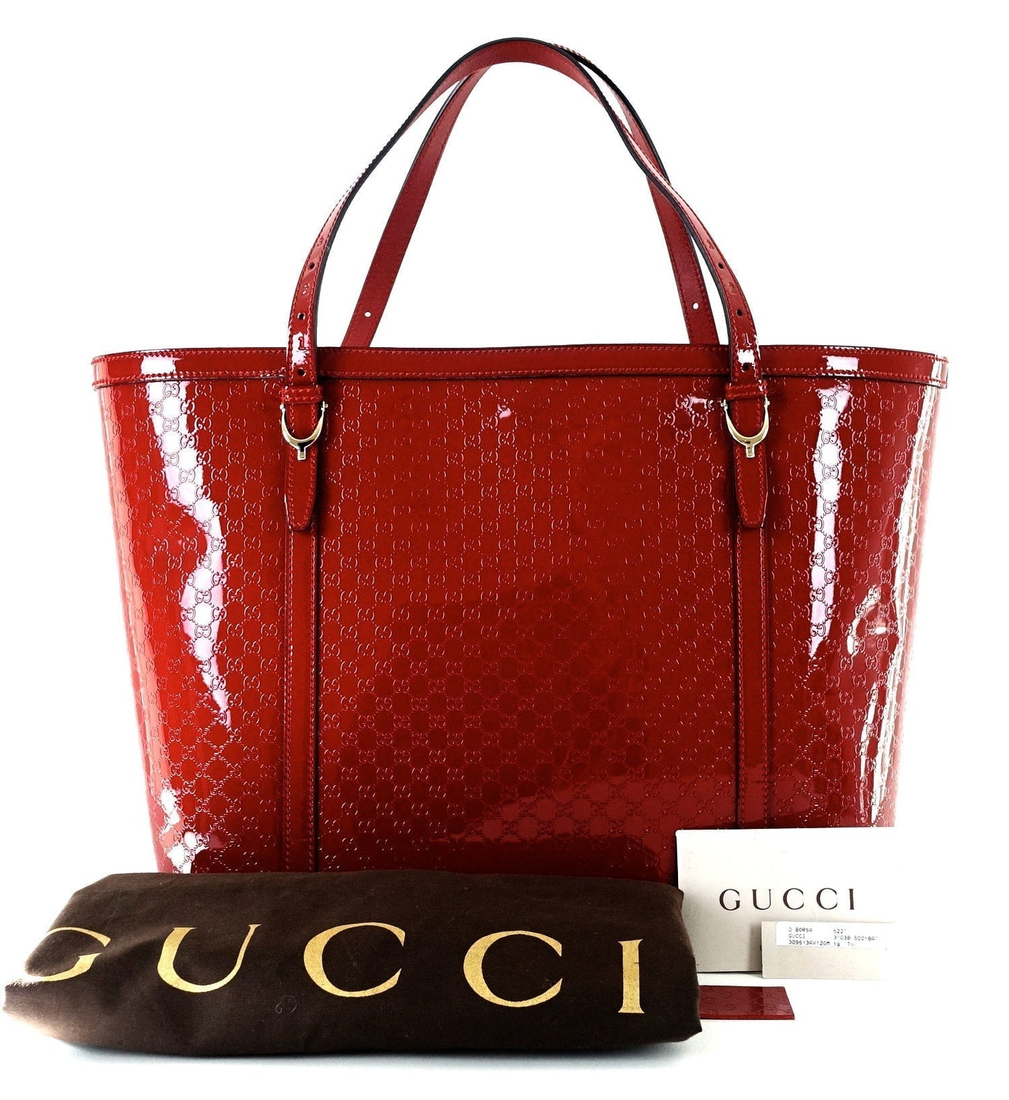 Nice Guccissima Patent Leather Tote Bag