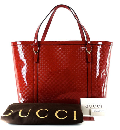 Nice Guccissima Patent Leather Tote Bag