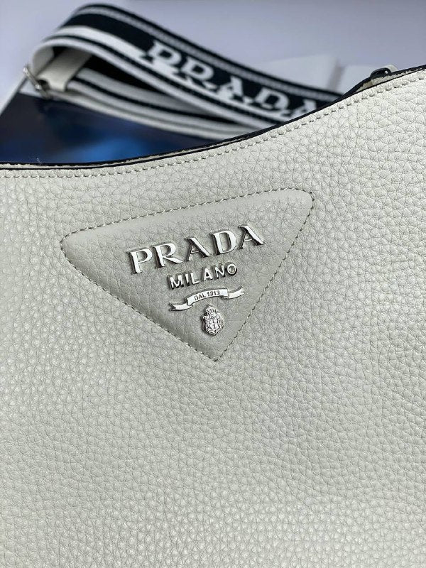 Prada Leather mini shoulder bag white