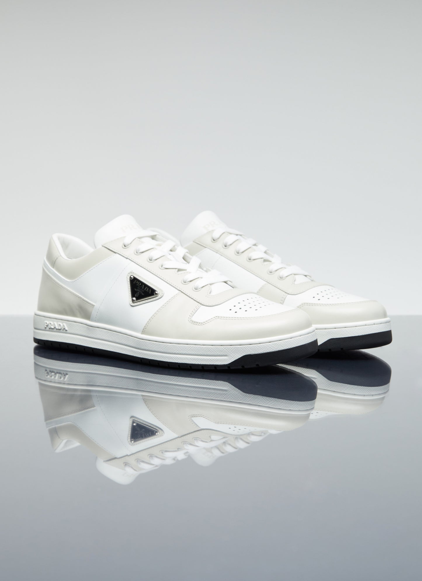 Prada Men Downtown Leather Sneakers