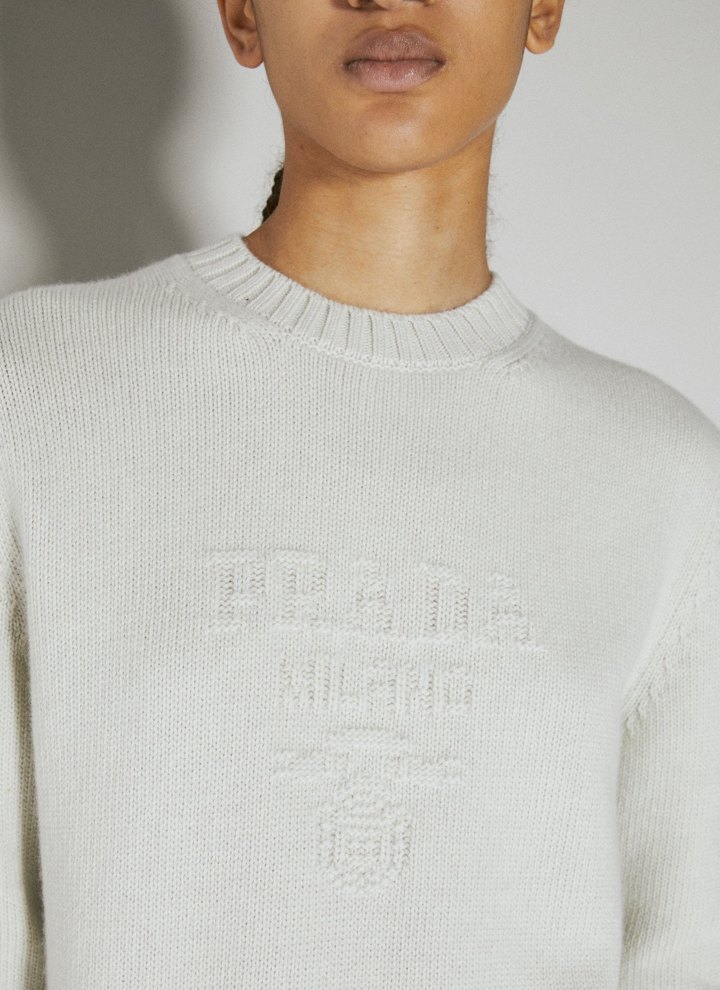 Prada Women Logo Embroidery Knit Sweater