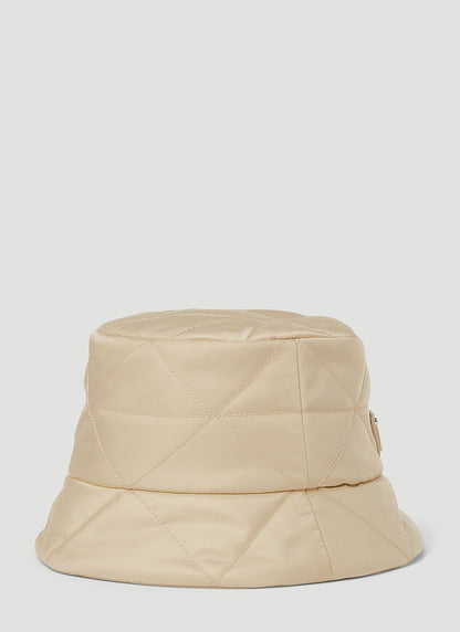 Prada Women Quilted Logo Bucket Hat