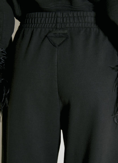 Prada Women Feather Cuffs Track Pants