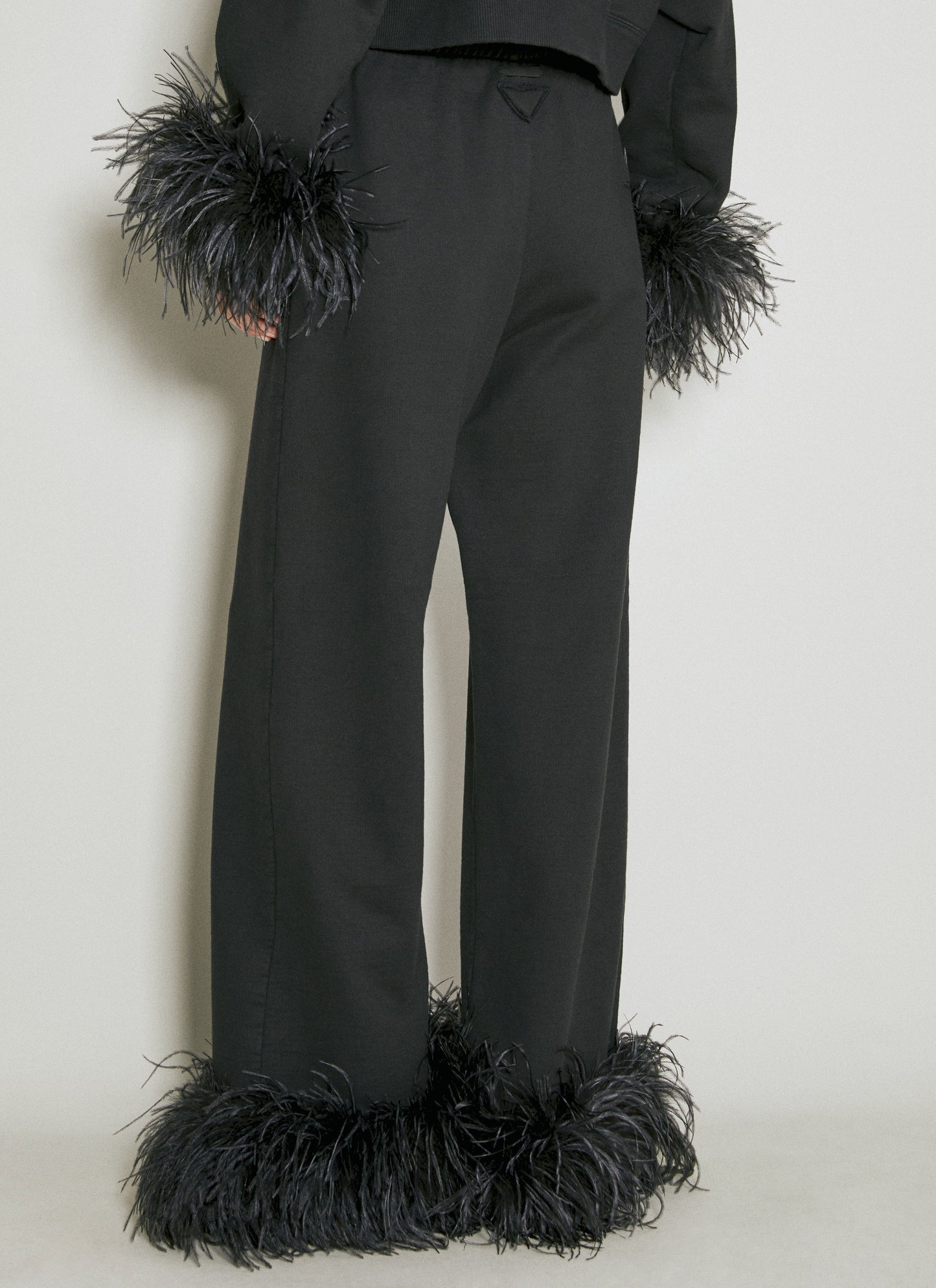 Prada Women Feather Cuffs Track Pants