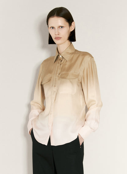 Prada Women Ombre Silk Shirt