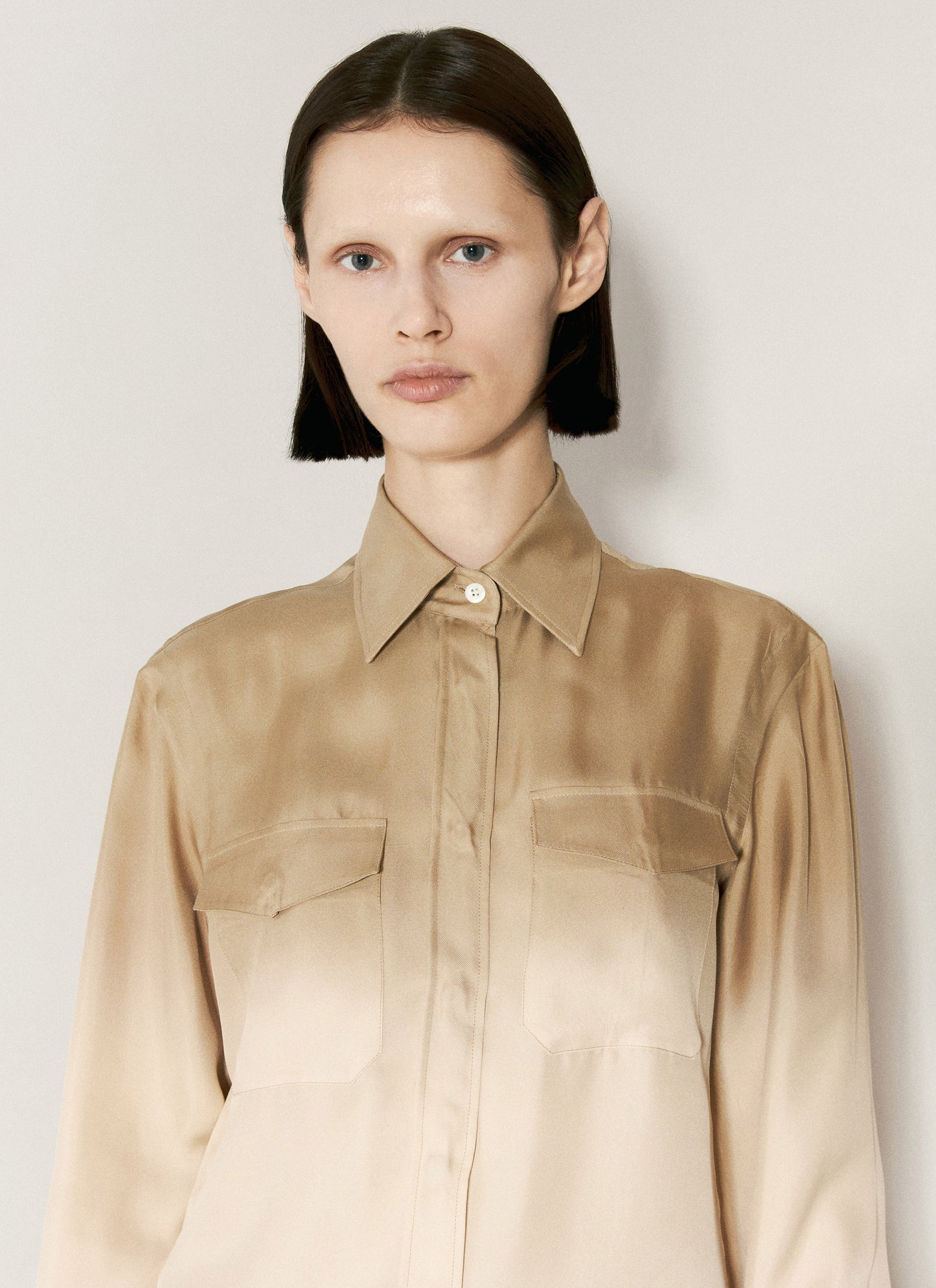 Prada Women Ombre Silk Shirt