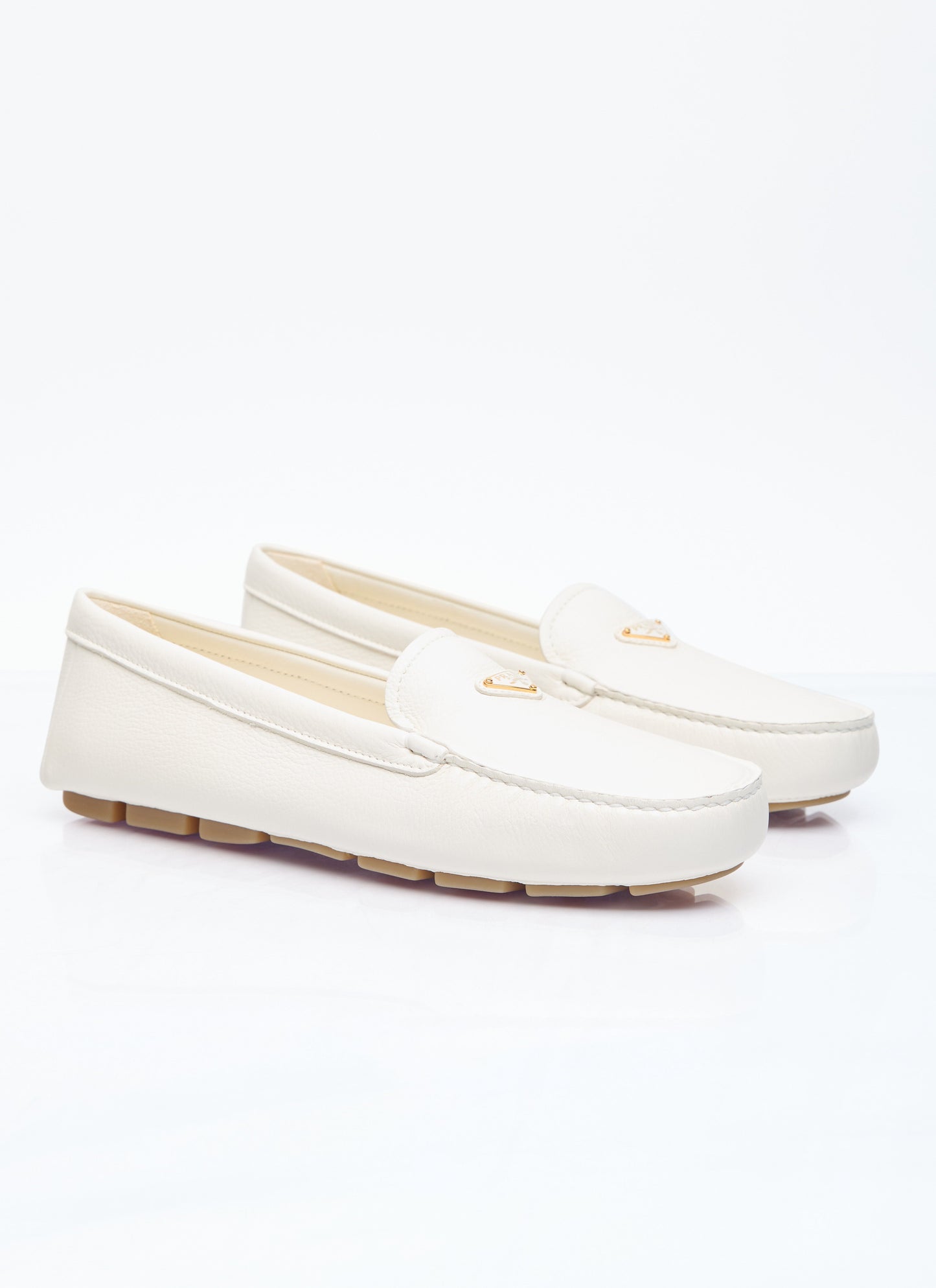 Prada Women Driver Leather Loafers