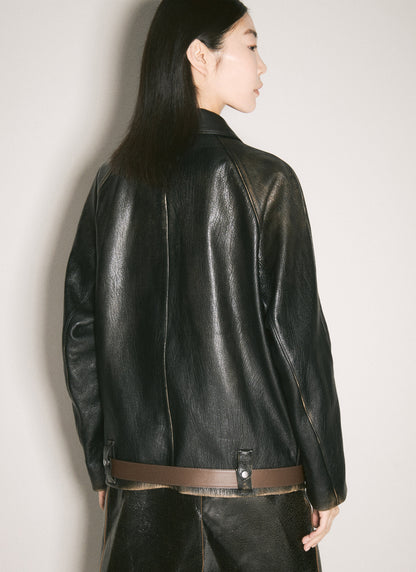 Prada Women Leather Blouson Jacket