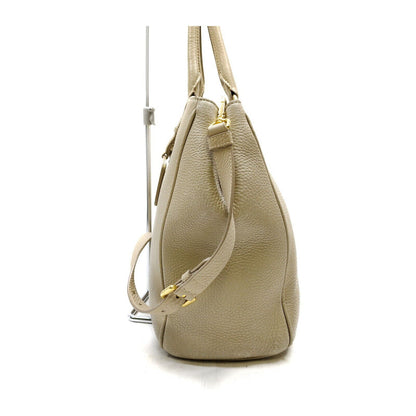 Prada Beige Leather Hand Bag