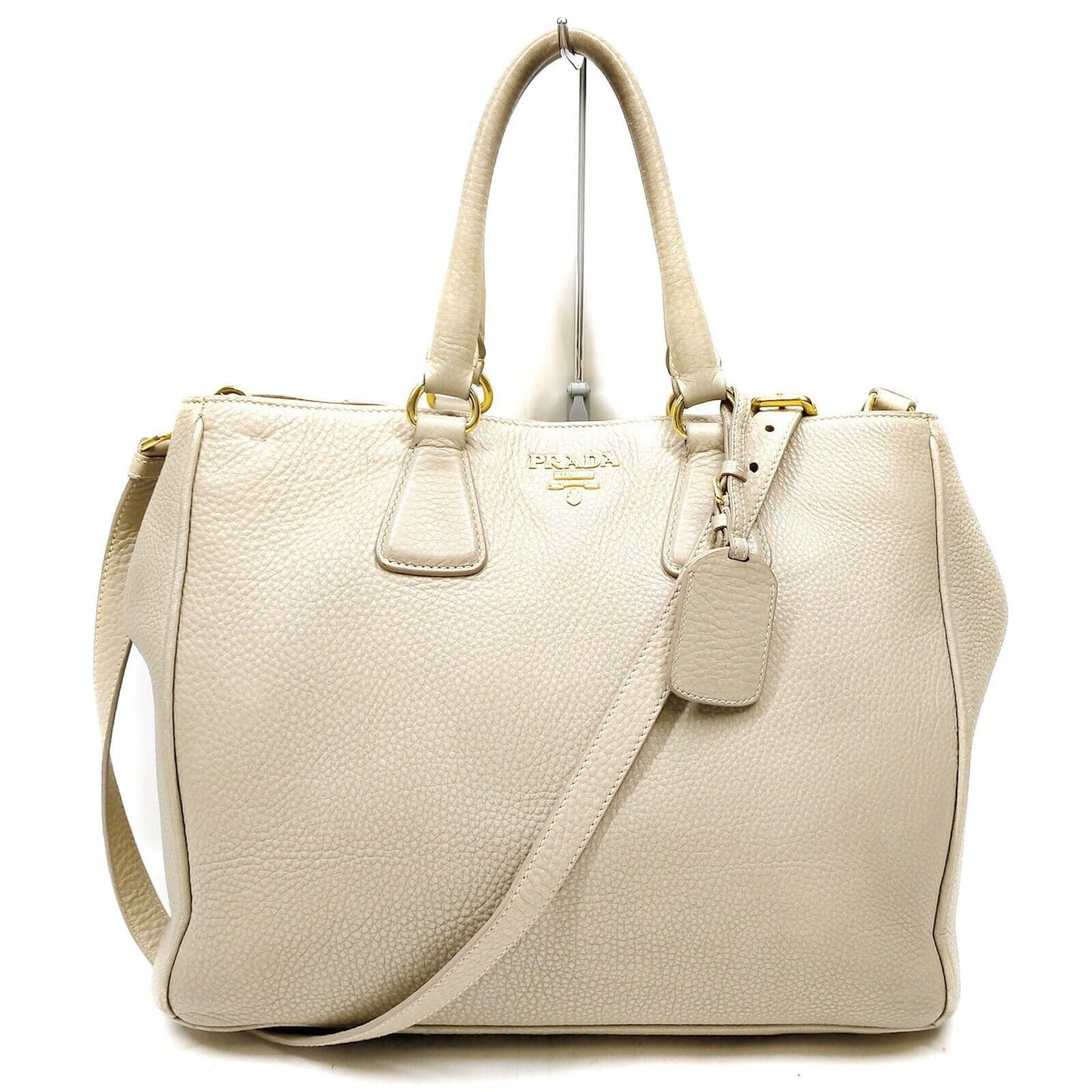 Prada Beige Leather Hand Bag