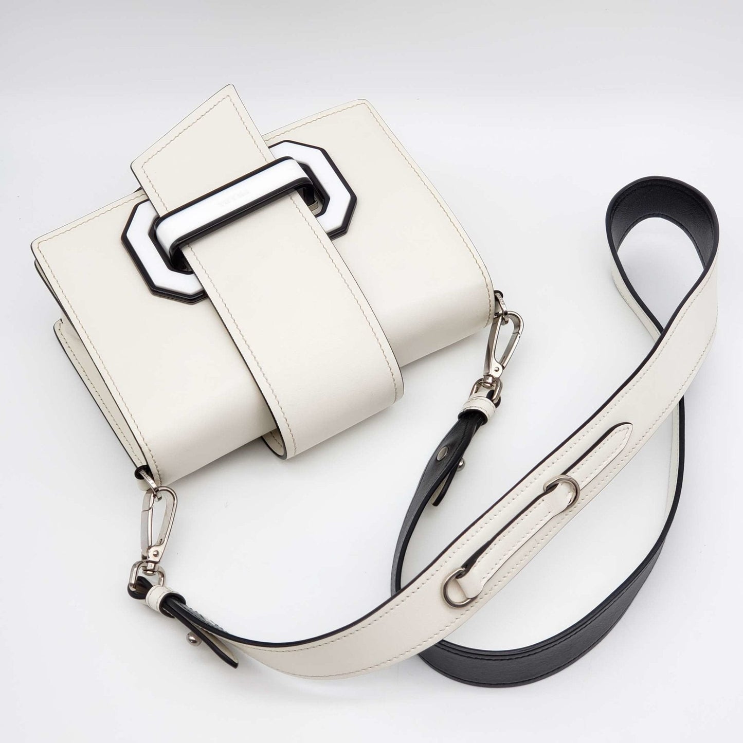 Prada Cahier White Shoulder and Crossbody Bag