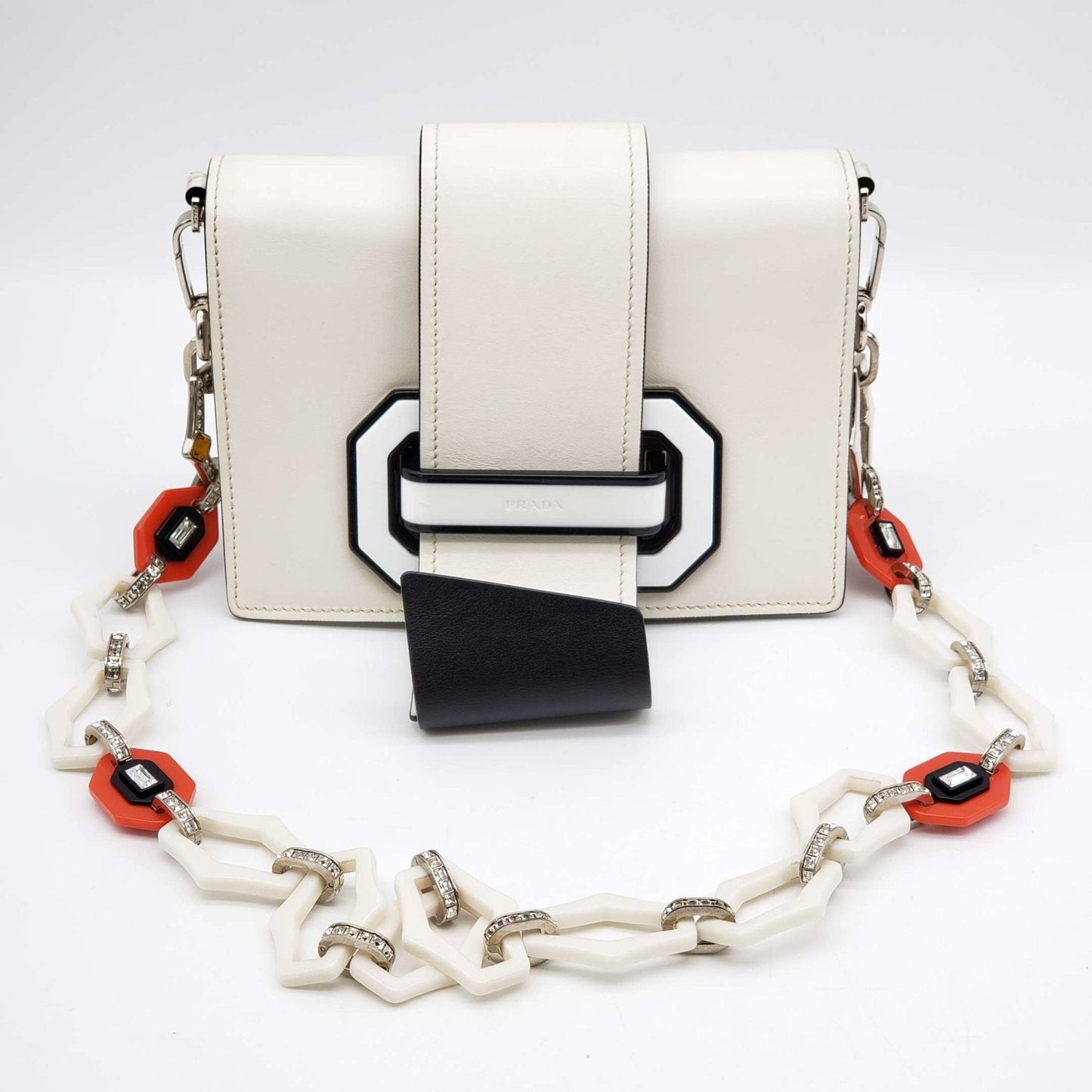 Prada Cahier White Shoulder and Crossbody Bag