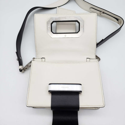 Prada Cahier White Shoulder and Crossbody Bag