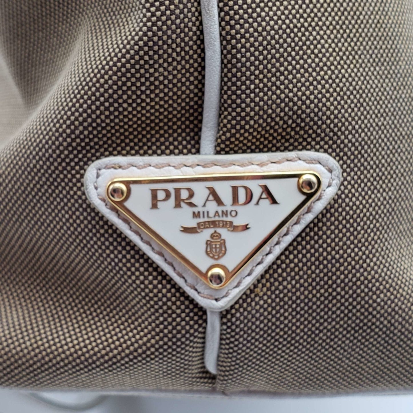 Prada  Jacquard Logo Shoulder Bag