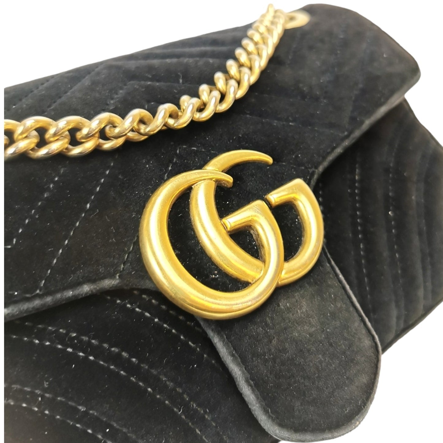 Gucci GG Marmont Small Black Velvet