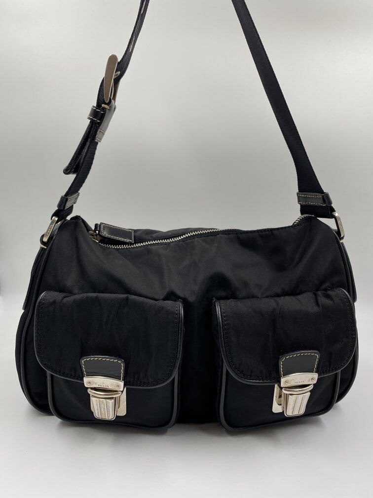 Prada Black Nylon Shoulder Bag