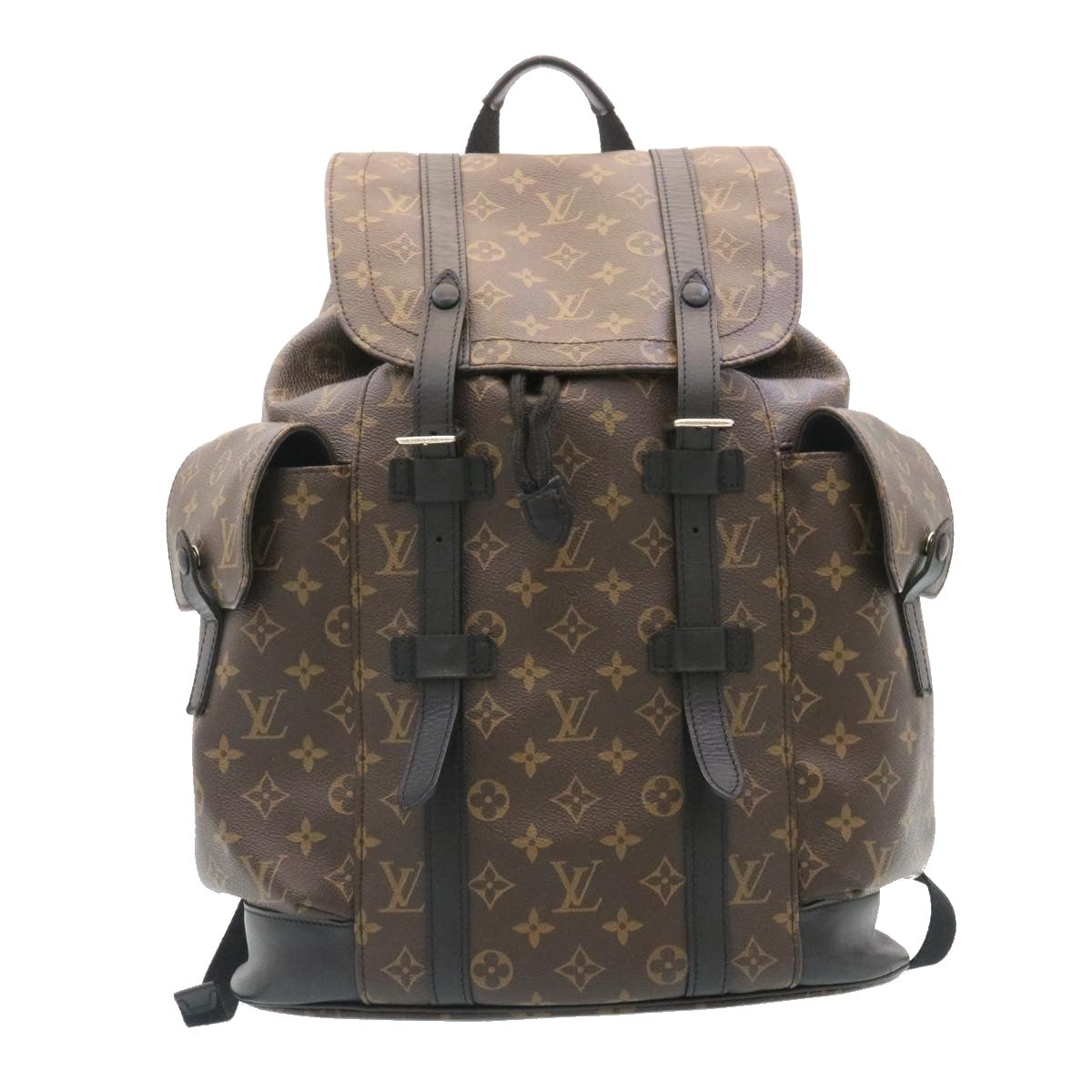 LOUIS VUITTON Monogram Macassar Christopher PM Backpack M43735 LV  rz083A