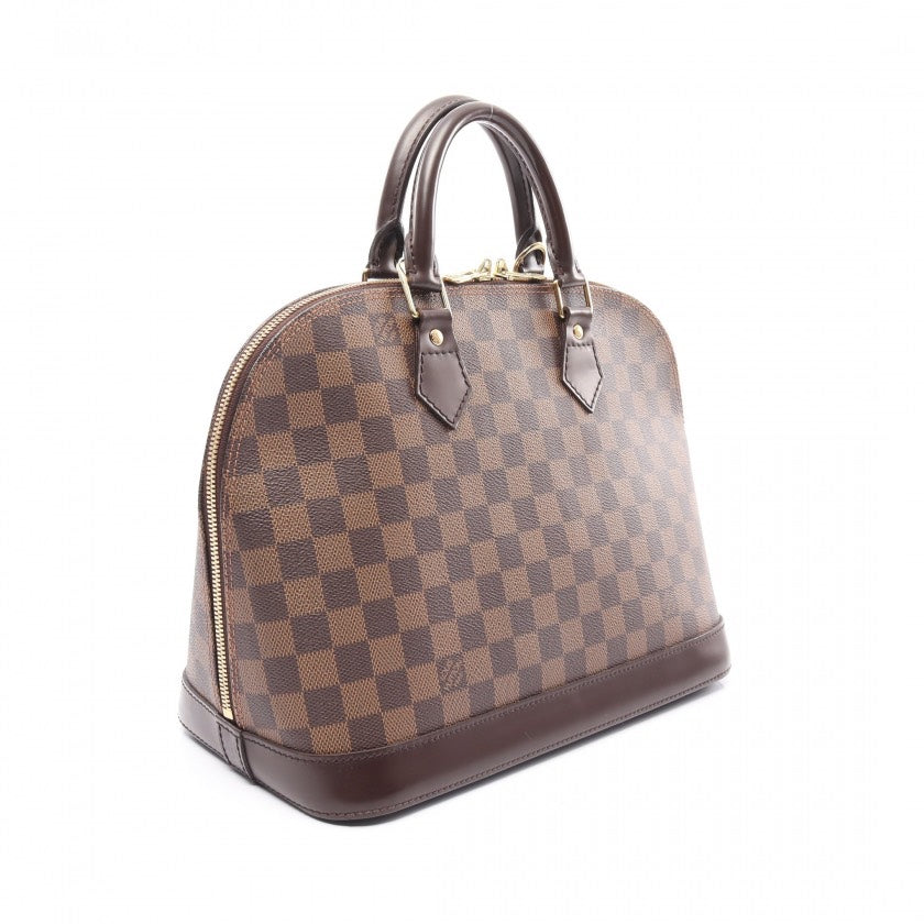 Louis Vuitton Vintage Damier Ebene Alma MM Handbag,Brown