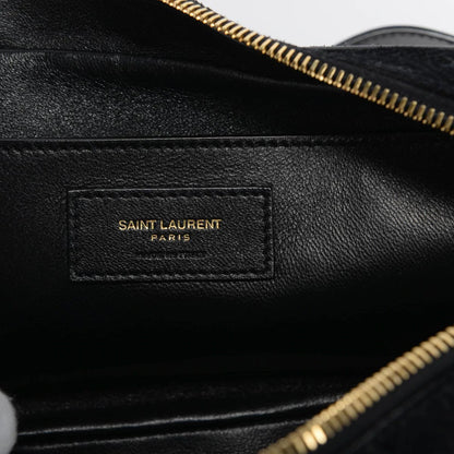 Saint Laurent YSL King Palm Suede Monogram Black Camera Bag 568608