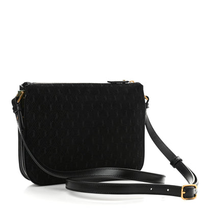 Saint Laurent YSL King Palm Suede Monogram Black Crossbody Bag 585541