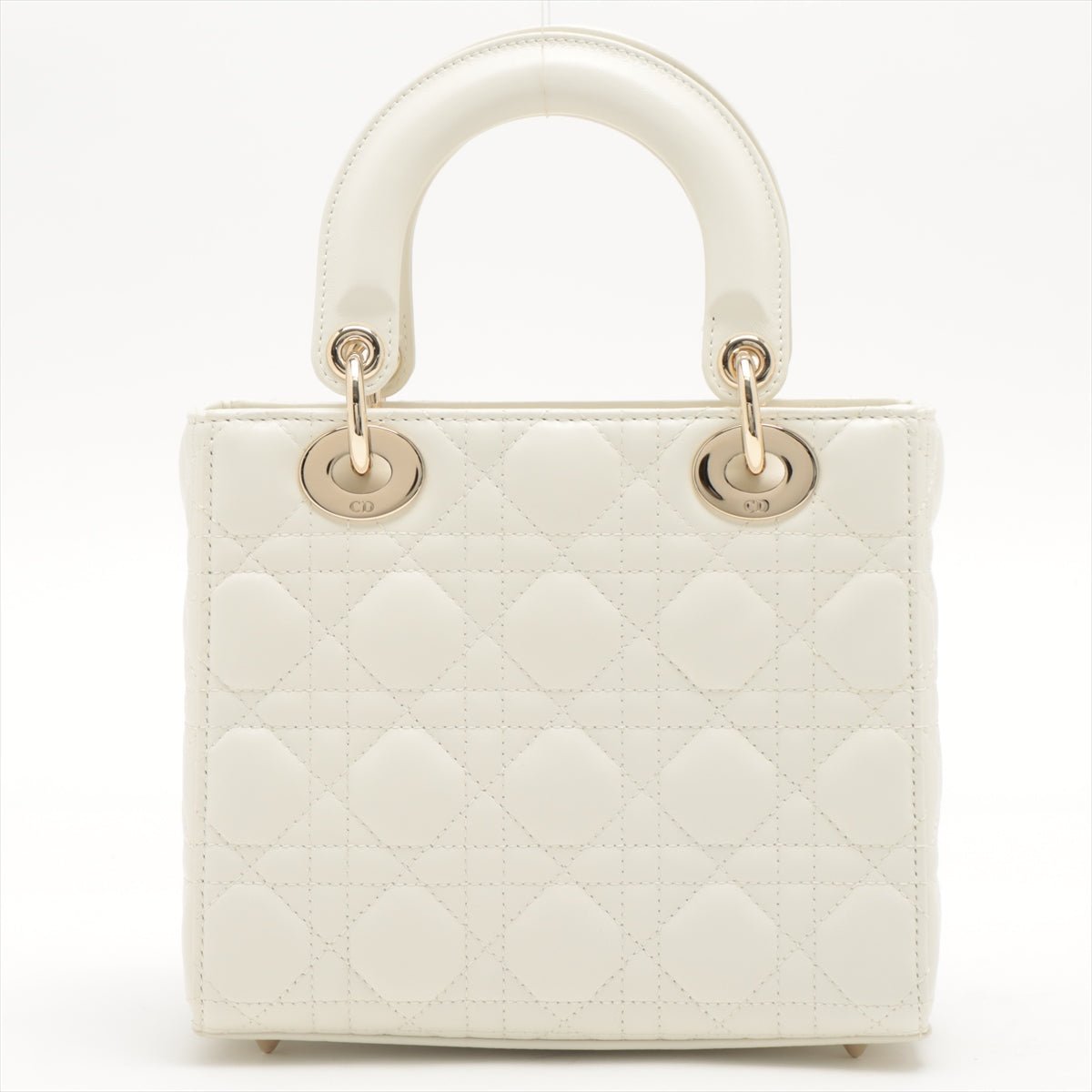 Small Lady Dior My ABCDior Bag Leather 2-way Off White