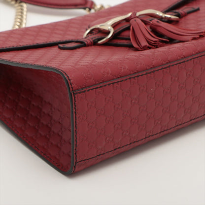 Micro Guccissima Red Leather