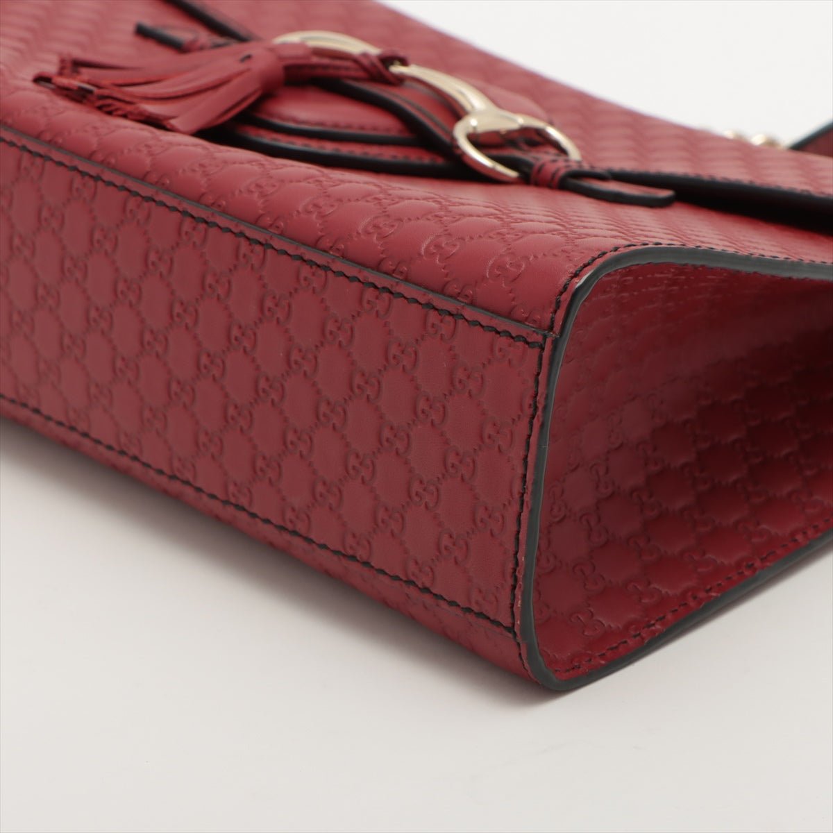 Micro Guccissima Red Leather