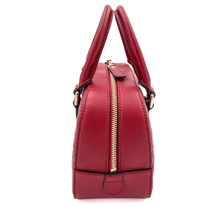 Mini Trunk Guccissima Leather Red