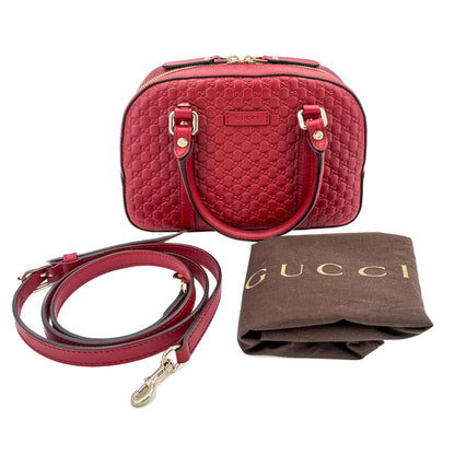 Mini Trunk Guccissima Leather Red