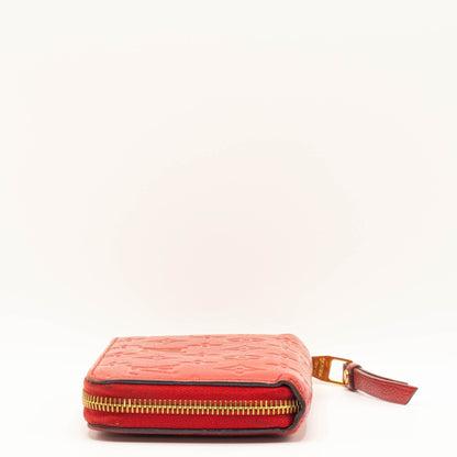 Louis Vuitton Zippy Wallet Monogram Empreinte in Red