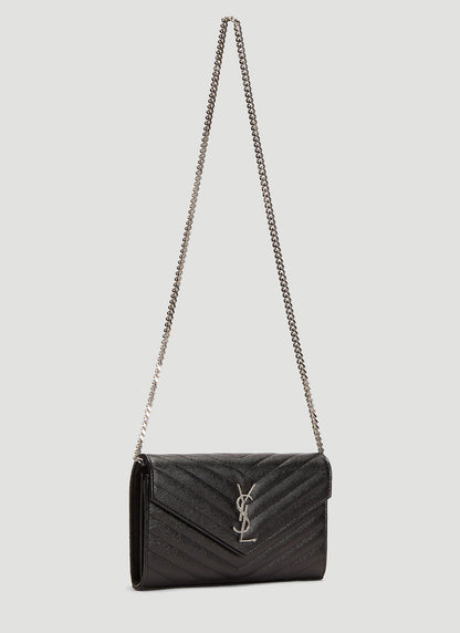 Saint Laurent Women Ysl Monogrammed Wallet Bag